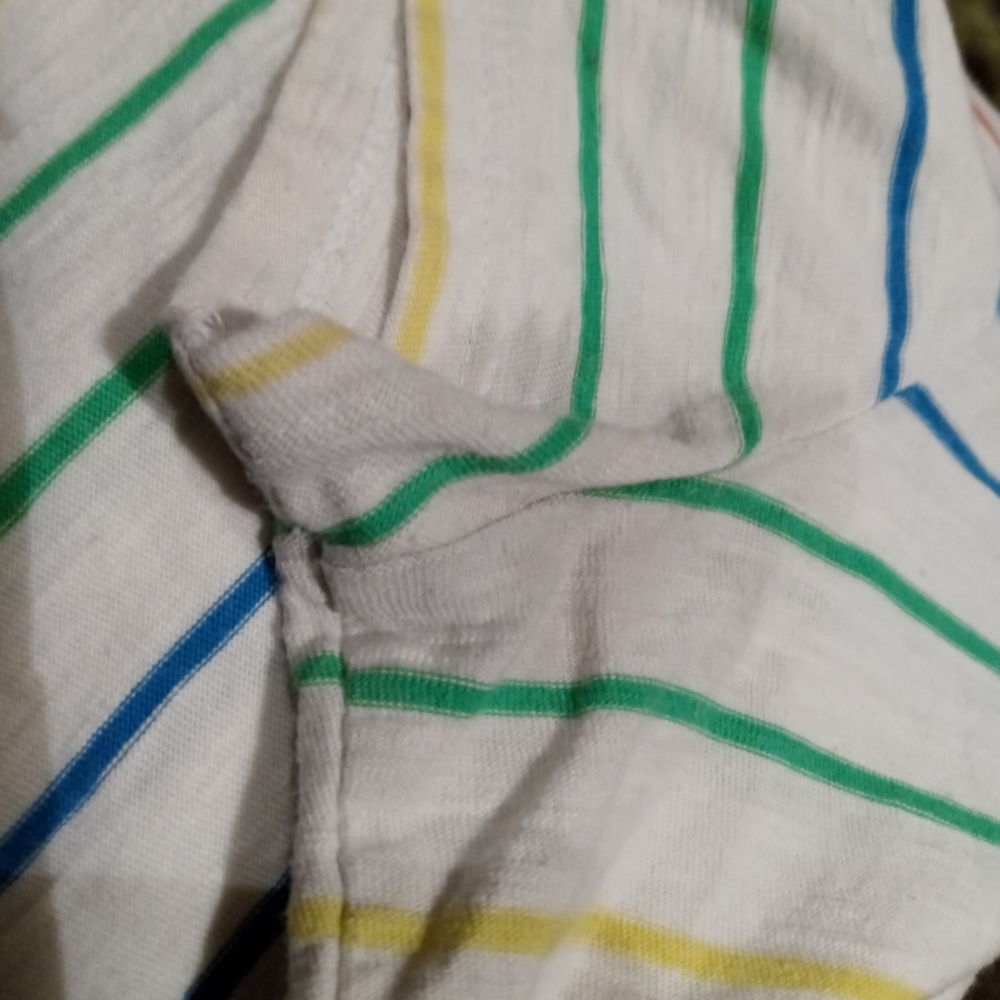Tommy Hilfiger Rainbow Stripe T Shirt Small - Picture 5 of 6